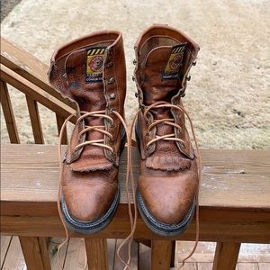 Vintage Justin Original Lace Up Work Boot size 7